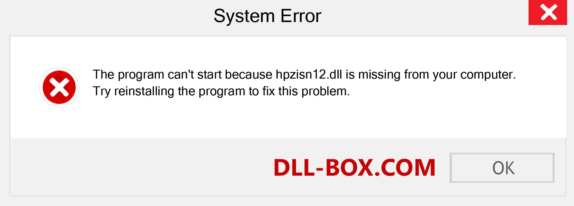  hpzisn12.dll file is missing?. Download for Windows 7, 8, 10 - Fix  hpzisn12 dll Missing Error on Windows, photos, images